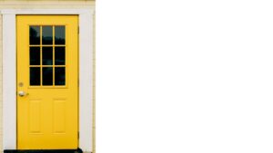 yellow front door vibrant colour